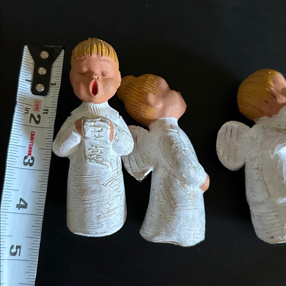 1960s MCM Jullar of Spain handcrafted Terra cotta singing angel figurines - Picture 7 of 9